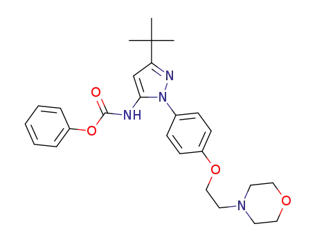 phenyl (3-(tert-butyl)-1-(4-(2-morpholinoethoxy)phenyl)-1H-pyrazol-5-yl)carbamate