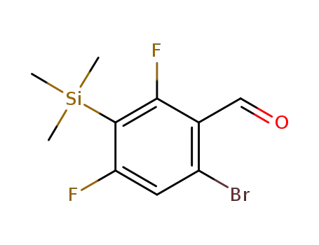 Molecular Structure of 651326-71-5 (6-broMo-2,4-difluoro-3-(triMethylsilyl)benzaldehyde)