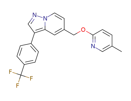 5-(((5-methylpyridin-2-yl)oxy)methyl)-3-(4-(trifluoromethyl)phenyl)pyrazolo[1,5-a]pyridine