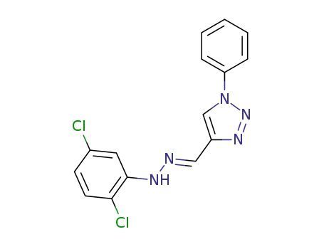 (E)-4-((2-(2,5-dichlorophenyl)hydrazono)methyl)-1-phenyl-1H-1,2,3-triazole