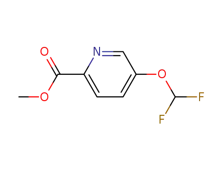 Molecular Structure of 1174323-35-3 (methyl 5-(difluoromethoxy)pyridine-2-carboxylate)