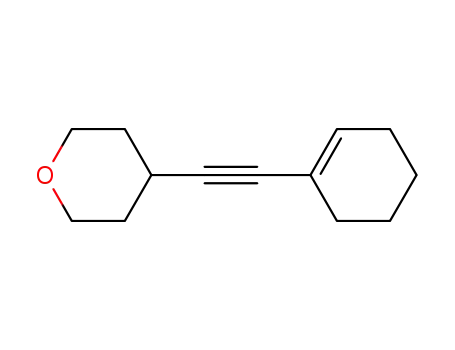Molecular Structure of 1604039-53-3 (4-(cyclohex-1-en-1-ylethynyl)tetrahydro-2H-pyran)
