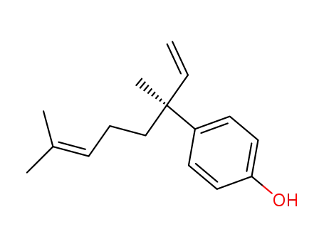 Molecular Structure of 147821-59-8 (Phenol,4-[(1S)-1-ethenyl-1,5-dimethyl-4-hexen-1-yl]-)