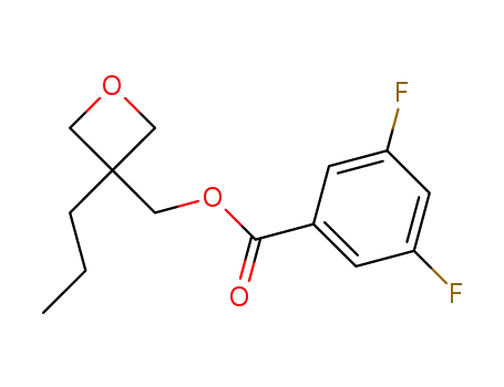 Molecular Structure of 1401904-30-0 (3,5-difluorobenzoate(3-propyloxetane-3-yl)methyl)