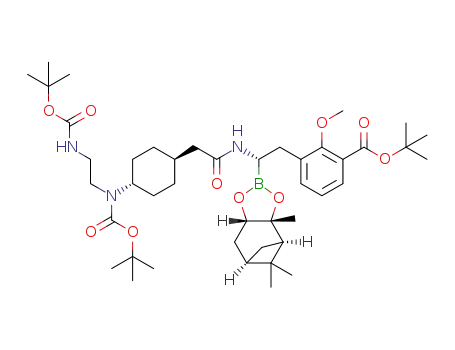 [(1S)-1-[[2-[trans-4-[tert-butoxycarbonyl-[2-(tert-butoxycarbonylamino)ethyl]amino]cyclohexyl]acetyl]amino]-2-(3-tert-butoxycarbonyl-2-methoxy-phenyl)ethyl]boronic acid (-)-pinanediolato diester