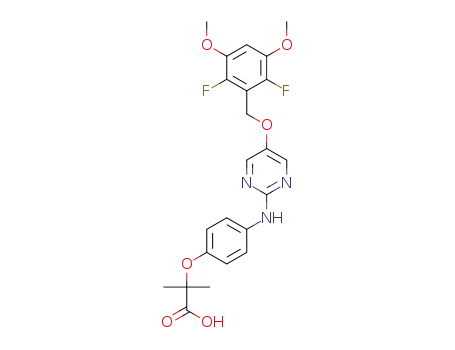 2-[4-({5-[(2,6-difluoro-3,5-dimethoxybenzyl)oxy]pyrimidin-2-yl}amino)phenoxy]-2-methylpropionic acid
