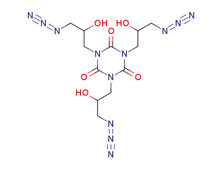 Molecular Structure of 1000416-74-9 (1,3,5-tris(3-azido-2-hydroxypropyl)-1,3,5-triazinane-2,4,6-trione)
