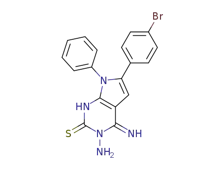 3-amino-6-(4-bromophenyl)-4-imino-7-phenyl-1,3,4,7-tetrahydro-2H-pyrrolo[2,3-d]pyrimidine-2-thione