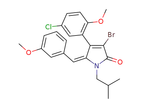 (E)-3-bromo-4-(5-chloro-2-methoxyphenyl)-1-isobutyl-5-(3-methoxybenzylidene)pyrrol-2-(5H)-one