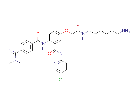 5-(2-((6-amidohexyl)amino)-2-oxoethyoxy)-N-(5-chloropyridin-2-yl)-2-(4-(N,N-dimethylcarbamimidoyl)benzamido)benzamide