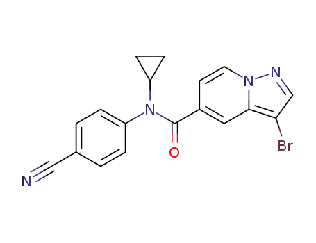 3-bromo-N-(4-cyanophenyl)-N-cyclopropylpyrazolo[1,5-a]pyridine-5-carboxamide