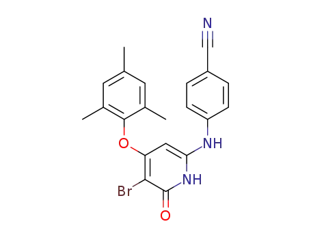 4-((5-bromo-4-(mesityloxy)-6-oxo-1,6-dihydropyridin-2-yl)amino)benzonitrile