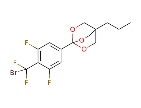 Molecular Structure of 1401904-34-4 (1-(4-(bromodifluoromethyl)-3,5-difluorophenyl)-4-propyl-2,6,7-trioxabicyclo[2.2.2]octane)