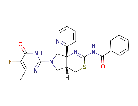 N-((4aR,7aR)-6-(5-fluoro-4-methyl-6-oxo-1,6-dihydropyrimidin-2-yl)-7a-(pyridin-2-yl)-4,4a.5,6.7.7a-hexahydropyrrolo[3,4-d][1,3]thiazin-2-yl)benzamide