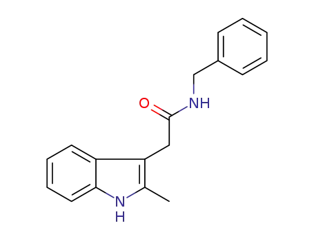 Molecular Structure of 1241355-28-1 (N-benzyl-2-(2-methyl-1H-indol-3-yl)acetamide)