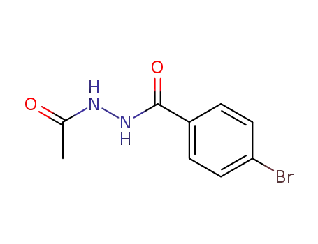 Molecular Structure of 74038-71-4 (N'-(p-Bromobenzoyl)acetohydrazide)