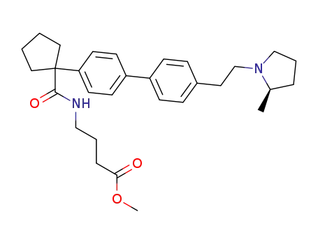 (R)-methyl 4-(1-(4’-(2-(2-methylpyrrolidin-1-yl)ethyl)biphenyl-4-yl)cyclopentanecarboxamido)butanoate