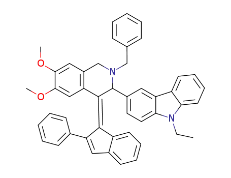 (E)-3-(2-benzyl-6,7-dimethoxy-4-(2-phenyl-1H-inden-1-ylidene)-1,2,3,4-tetrahydroisoquinolin-3-yl)-9-ethyl-9H-carbazole