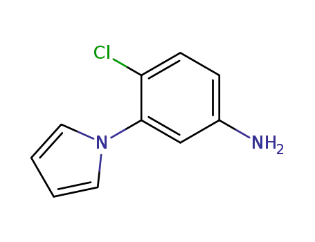 Molecular Structure of 94009-18-4 (Benzenamine, 4-chloro-3-(1H-pyrrol-1-yl)-)