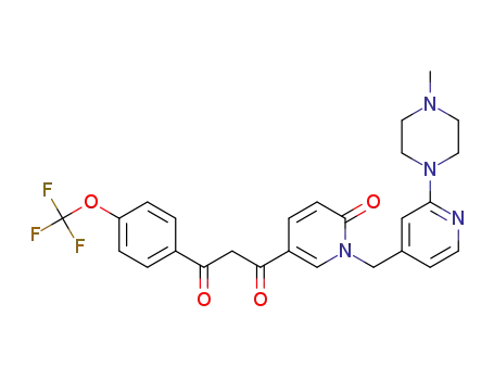 1-(1-((2-(4-methylpiperazin-1-yl)pyridin-4-yl)methyl)-6-oxo-1,6-dihydropyridin-3-yl)-3-(4-(trifluoromethoxy)phenyl)propane-1,3-dione