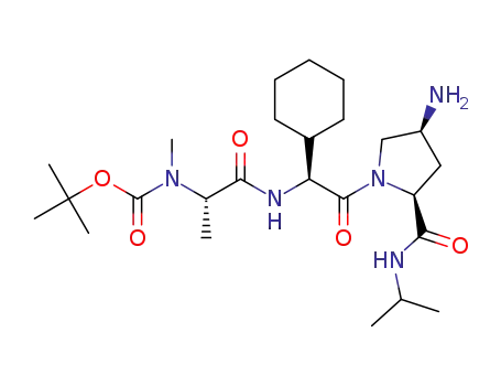 {(S)-1-[(S)-2-((2S,4S)-4-amino-2-isopropylcarbamoyl-pyrrolidin-1-yl)-1-cyclohexyl-2-oxo-ethylcarbamoyl]-ethyl}-methyl-carbamic acid tert-butyl ester