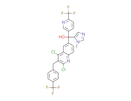 (2,4-dichloro-3-(4-(trifluoromethyl)benzyl)quinolin-6-yl)(1-methyl-1H-imidazol-5-yl)(6-(trifluoromethyl)pyridin-3-yl)methanol