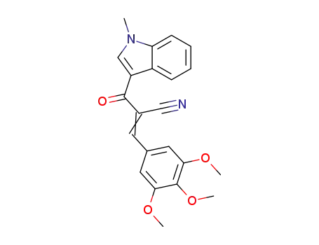 Molecular Structure of 1589071-19-1 (2-(1-methyl-1H-indole-3-carbonyl)-3-(3,4,5-trimethoxyphenyl)acrylonitrile)