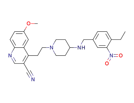4-(2-(4-(4-ethyl-3-nitrobenzylamino)piperidin-1-yl)ethyl)-6-methoxyquinoline-3-carbonitrile