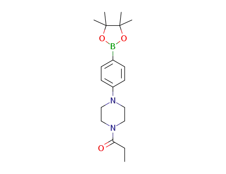 1-(4-(4-(4,4,5,5-tetramethyl-1,3,2-dioxaborolan-2-yl)phenyl)piperazin-1-yl)propan-1-one