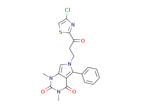 6-(3-(4-chlorothiazol-2-yl)-3-oxopropyl)-1,3-dimethyl-5-phenyl-1H-pyrrolo[3,4-d]pyrimidine-2,4(3H,6H)-dione
