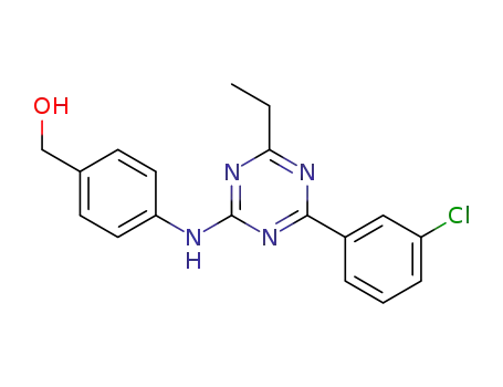 (4-((4-(3-chlorophenyl)-6-ethyl-1,3,5-triazin-yl)amino)phenyl)methanol