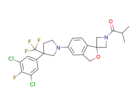 5'-[3-(3,5-dichloro-4-fluorophenyl)-3-(trifluoromethyl)pyrrolidin-1-yl]-1-isobutyryl-3'H-spiro[azetidine-3,1'-[2]benzofuran]