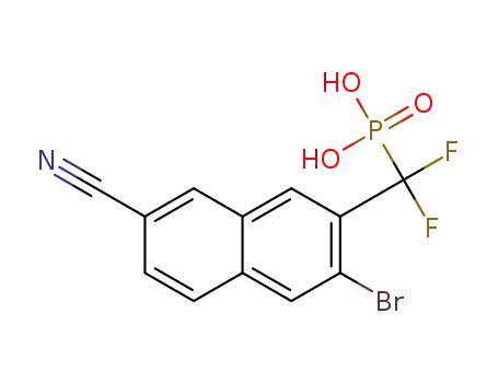 포스 폰산, [(3- 브로 모 -7- 시아 노 -2- 나프 탈 레닐) 디 플루오로 메틸]-(9CI)
