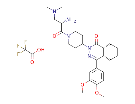 (4aS,8aR)-2-{1-[(2S)-2-amino-3-(dimethylamino)propanoyl]piperidin-4-yl}-4-(3,4-dimethoxyphenyl)-4a,5,6,7,8,8a-hexahydrophthalazin-1(2H)-one trifluoroacetate