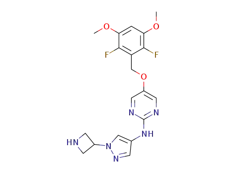 N-[1-(azetidin-3-yl)-1H-pyrazol-4-yl]-5-[(2,6-difluoro-3,5-dimethoxybenzyl)oxy]pyrimidin-2-amine