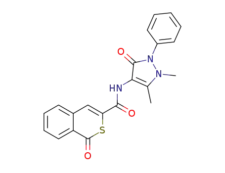 1H-2-Benzothiopyran-3-carboxamide,
N-(2,3-dihydro-1,5-dimethyl-3-oxo-2-phenyl-1H-pyrazol-4-yl)-1-oxo-