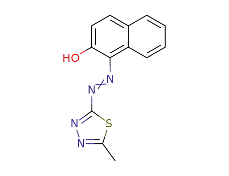 Molecular Structure of 79606-13-6 ((1Z)-1-[2-(5-methyl-1,3,4-thiadiazol-2-yl)hydrazinylidene]naphthalen-2(1H)-one)