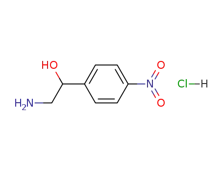 Molecular Structure of 68215-44-1 (2-AMINO-1-(4-NITROPHENYL)ETHANOL HYDROCHLORIDE)