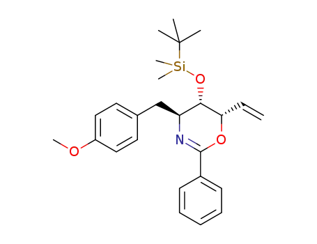 (4S,5S,6S)-5-((tert-butyldimethylsilyl)oxy)-4-(4-methoxybenzyl)-2-phenyl-6-vinyl-5,6-dihydro-4H-1,3-oxazine