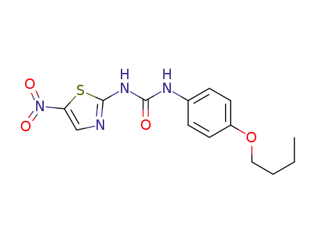 Molecular Structure of 1569100-42-0 (N-(4-butoxyphenyl)-N'-(5-nitro-1,3-thiazol-2-yl)urea)