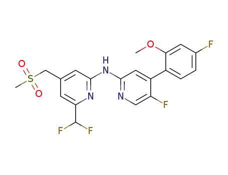 6-(difluoromethyl)-N-(5-fluoro-4-(4-fluoro-2-methoxyphenyl)pyridin-2-yl)-4-((methylsulfonyl)methyl)pyridin-2-amine