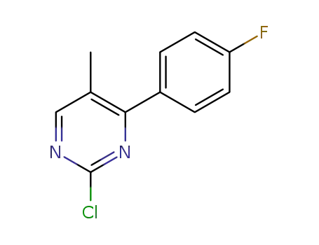 Molecular Structure of 1341200-63-2 (2-chloro-4-(4-fluorophenyl)-5-methylpyrimidine)
