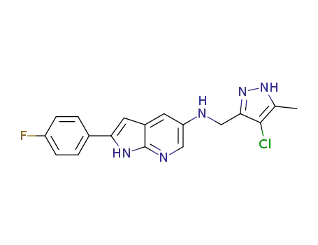 N-[(4-chloro-5-methyl-1H-pyrazol-3-yl)methyl]-2-(4-fluorophenyl)-1H-pyrrolo[2,3-b]pyridin-5-amine