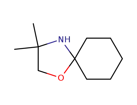 Molecular Structure of 34372-02-6 (1-Oxa-4-azaspiro[4.5]decane, 3,3-dimethyl-)