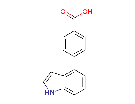 Molecular Structure of 406235-63-0 (4-(1H-Indol-4-yl)benzoic acid)