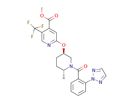 methyl 2-{[(3R,6R)-6-methyl-1-{[2-(2H-1,2,3-triazol-2-yl)phenyl]carbonyl}piperidin-3-yl]oxy}-5-(trifluoromethyl)pyridine-4-carboxylate