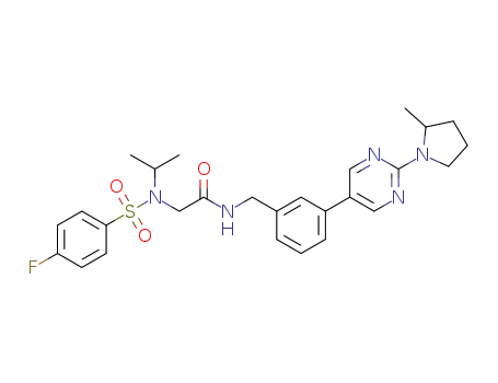 (+/-)-2-(4-fluoro-N-isopropylphenylsulfonamido)-N-(3-(2-(2-methylpyrrolidin-1-yl)pyrimidin-5-yl)benzyl)acetamide