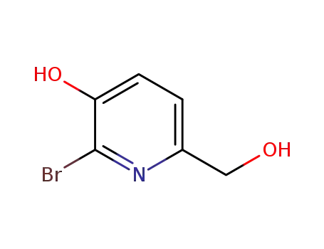 Molecular Structure of 168015-04-1 (2-bromo-6-(hydroxymethyl)-3-pyridinol)