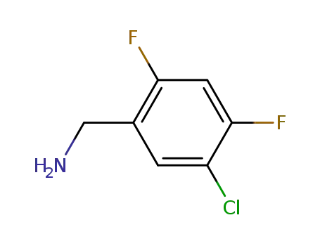 Molecular Structure of 924818-16-6 (5-Chloro-2,4-difluorobenzylamine)