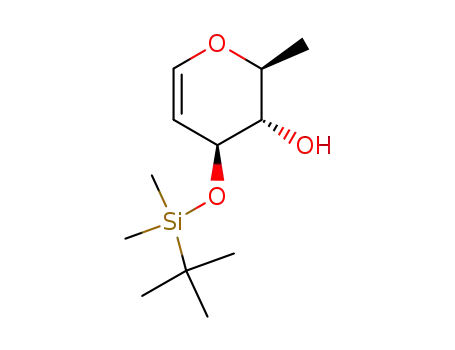 Molecular Structure of 101856-96-6 ((2S,3S,4S)-4-(tert-butyldimethylsilyloxy)-3,4-dihydro-3-hydroxy-2-methyl-2H-pyran)